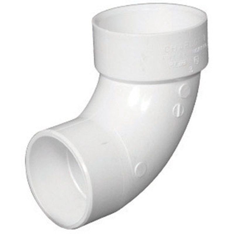 PVC DWV 90 Elbow 6" Street