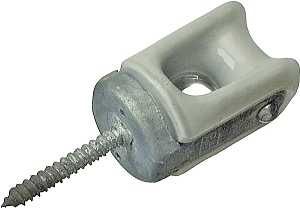 Porcelin Wire Holder 2-1/4" Lag Screw