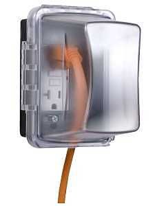 1-Gang TayMac Clear Electrical Box Cover 4"