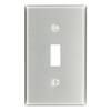 LEVITON Toggle 1-Gang Cover Plate - Aluminum