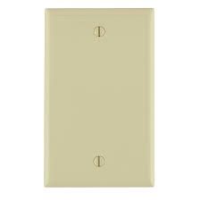 LEVITON Blank 1-Gang Cover Plate - Ivory