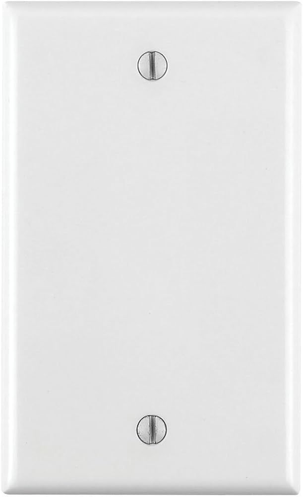 LEVITON Blank 1-Gang Cover Plate - White
