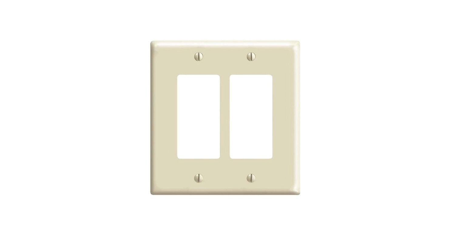 LEVITON Decora® 2-Gang Cover Plate - Ivory