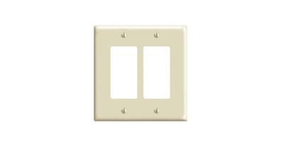 LEVITON Decora® 2-Gang Cover Plate - Ivory