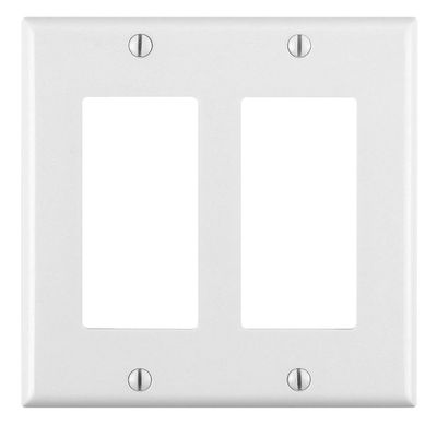 LEVITON Decora® 2-Gang Cover Plate - White