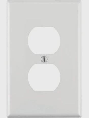 LEVITON Duplex 1-Gang Cover Plate - White
