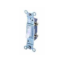 LEVITON Toggle Switch 15A-120VAC Single Pole - White