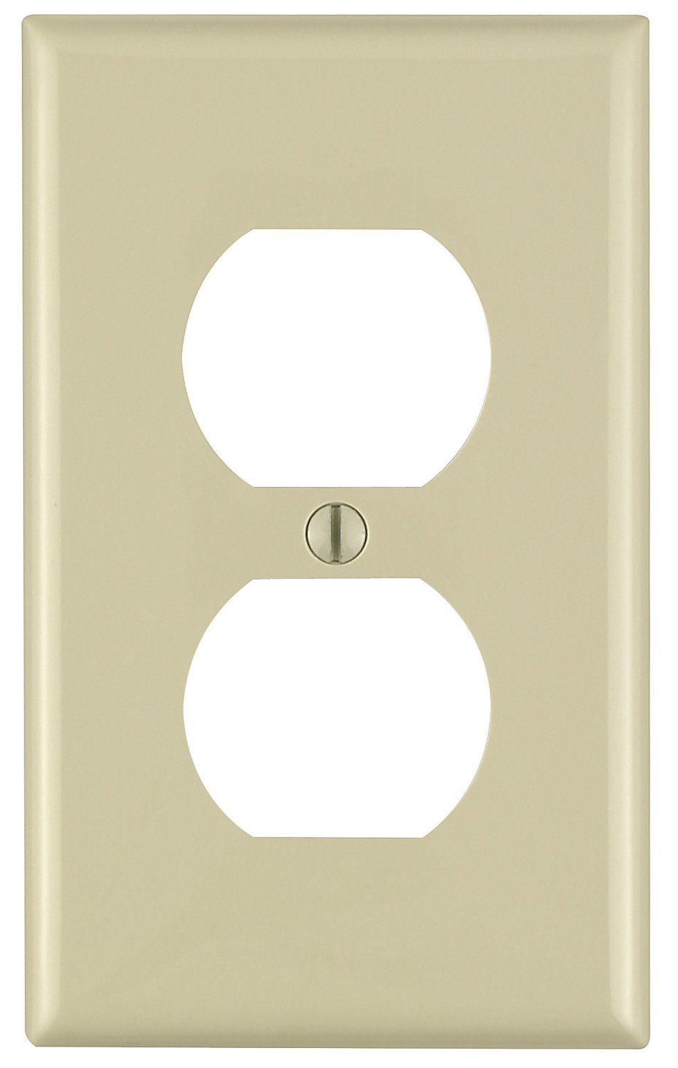 LEVITON Duplex 1-Gang Cover Plate - Ivory