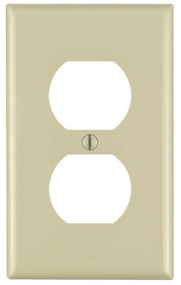 LEVITON Duplex 1-Gang Cover Plate - Ivory