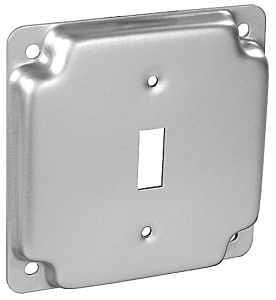 2-Gang Raised Metal Switch Cover Plate