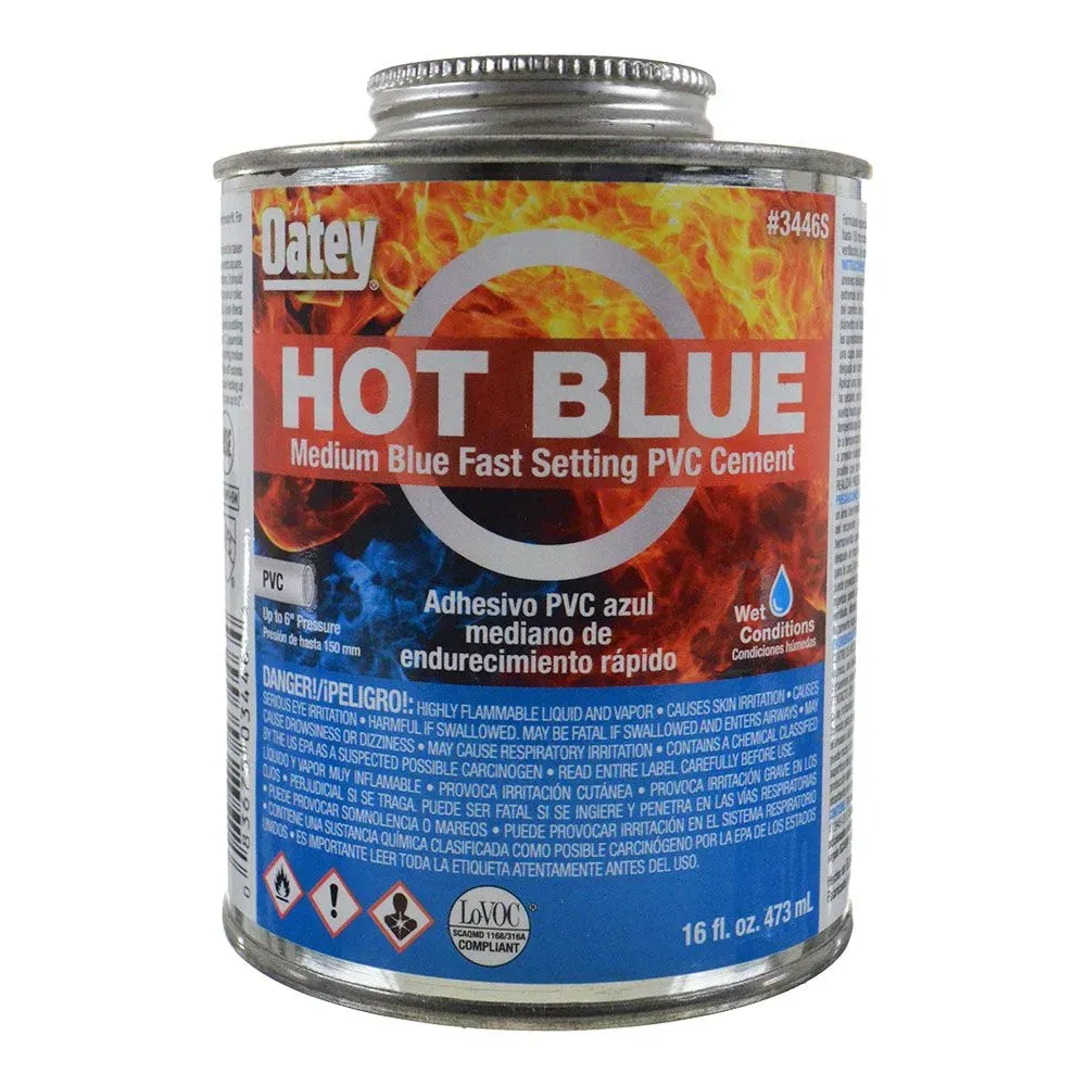 PVC Meduim "Hot Blue" Cement 16oz