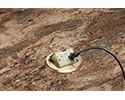 Arlington FLBT6620GMB Trapdoor Cover for 4-1/2" Round Floor Box - 20A, GFCI, Brass