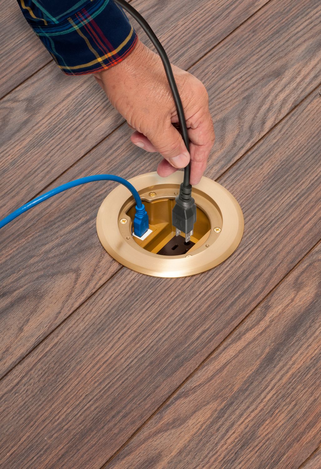 Arlington FLBC4560DMB IN BOX® Cover Kit w/ Low Voltage Divider - Brass