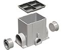 Arlington FLBC8502 1-Gang Non-Metallic Gangable Floor Box Kit, 2" Hubs