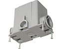 Arlington FLBC8502 1-Gang Non-Metallic Gangable Floor Box Kit, 2" Hubs