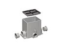 Arlington FLBC8500 1-Gang Non-Metallic Gangable Floor Box Kit, 1-1/4" Hubs