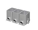 Arlington FLBC8500 1-Gang Non-Metallic Gangable Floor Box Kit, 1-1/4" Hubs
