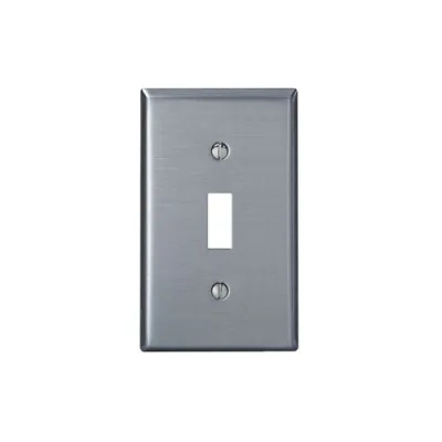 LEVITON Toggle 1-Gang Cover Plate - Stainless Steel
