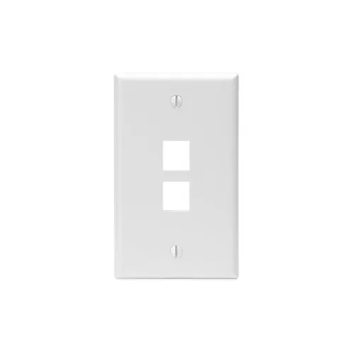LEVITON QUICKPORT™ 2-Port 1-Gang Cover Plate - White