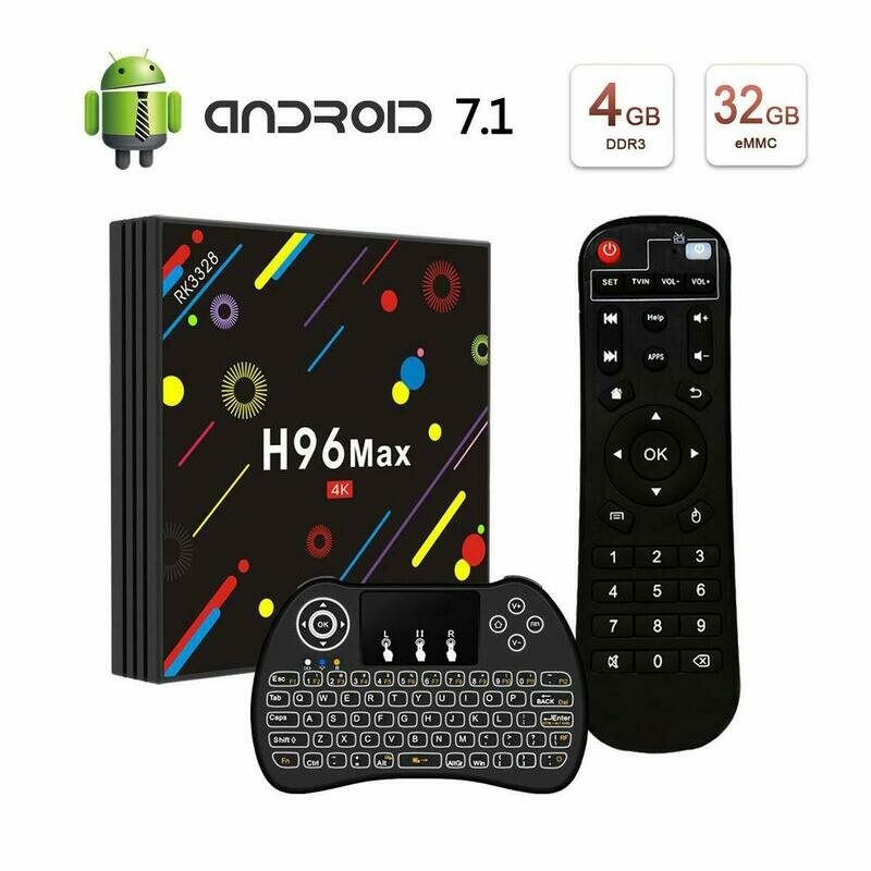 H96 Max Android TV Box with Mini Backlit Wireless