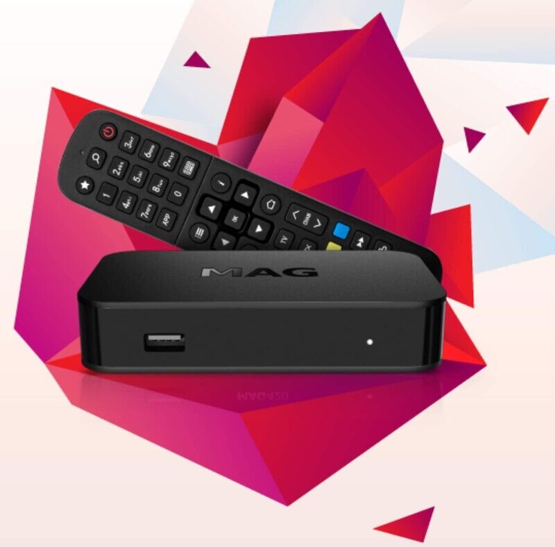 MAG 420w1 4K and HEVC Support, 512 MB RAM, 512 MB NAND, USB × 2 pcs. (3.0, 2.0), Built-in Wi-Fi, Linux OS, HDMI and RCA outputs
