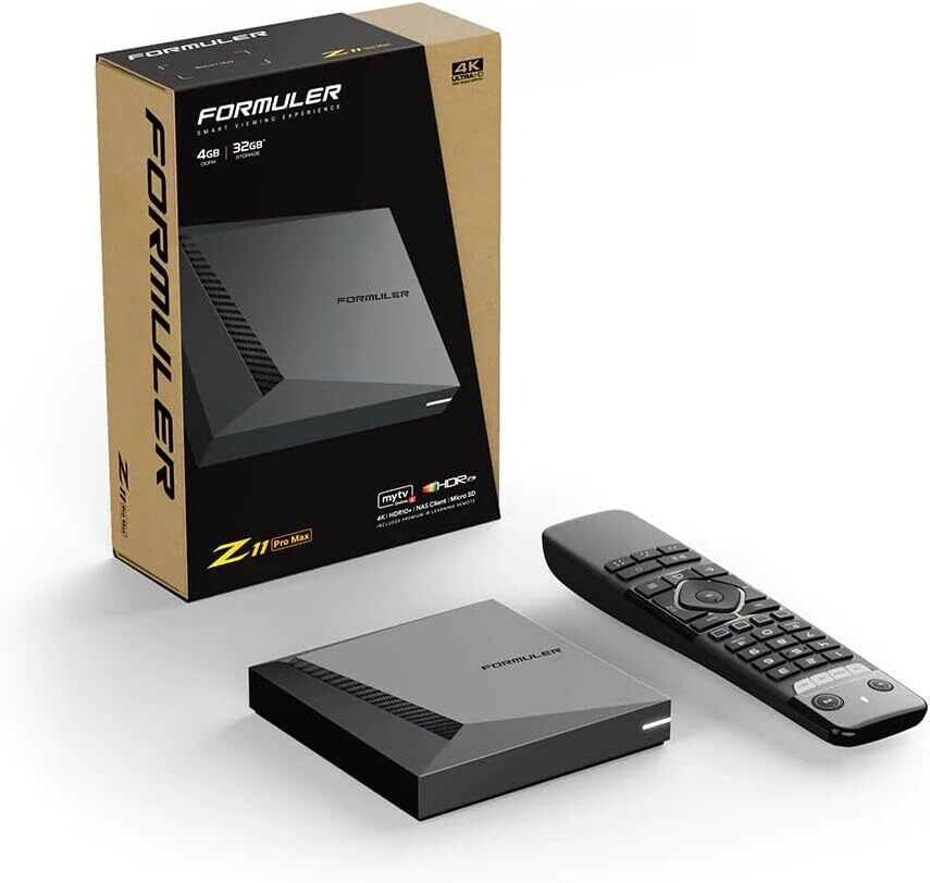 Formuler Z11 Pro Max 4K Android 11 OTT Streamer multimédia 4 Go RAM 32 Go Flash WiFi 6th, Noir Formuler Z11 Pro Max 4K Android 11 OTT Streamer multimédia 4 Go RAM 32 Go Flash WiFi 6th, Noir