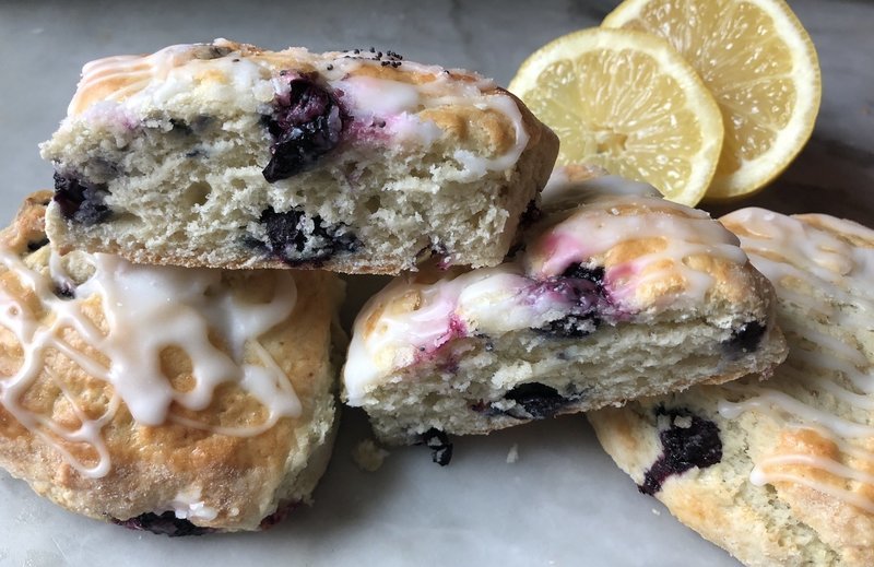 Lemon & Fresh Blueberry Sweet Biscuits