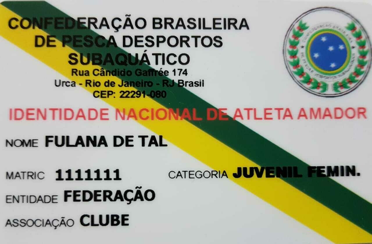 CARTEIRA DE ATLETA JUVENIL FEMININO ATE 18 ANOS INCOMPLETOS