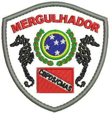 PAT BORDADO DE MERGULHADOR CBPDS/CMAS