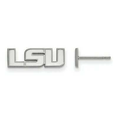 LSU logo sterling silver post earrings
