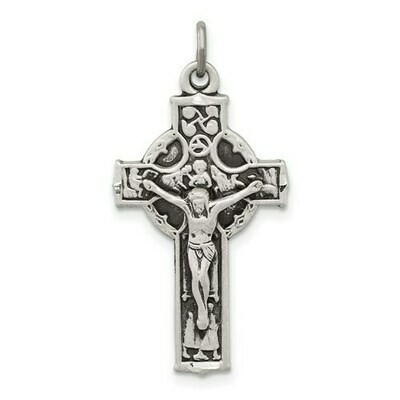 Celtic 4-Way Crucifix Cross Pendant Sterling Silver