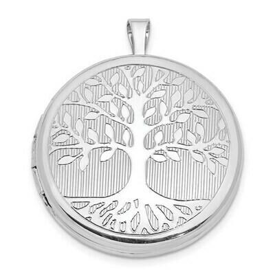 Family Tree or Tree of Life Sterling Silver Round Locket