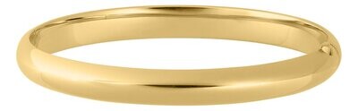 Gold Filled Bangle Bracelet Polished finish - 8" Circumference. Can be engraved.
