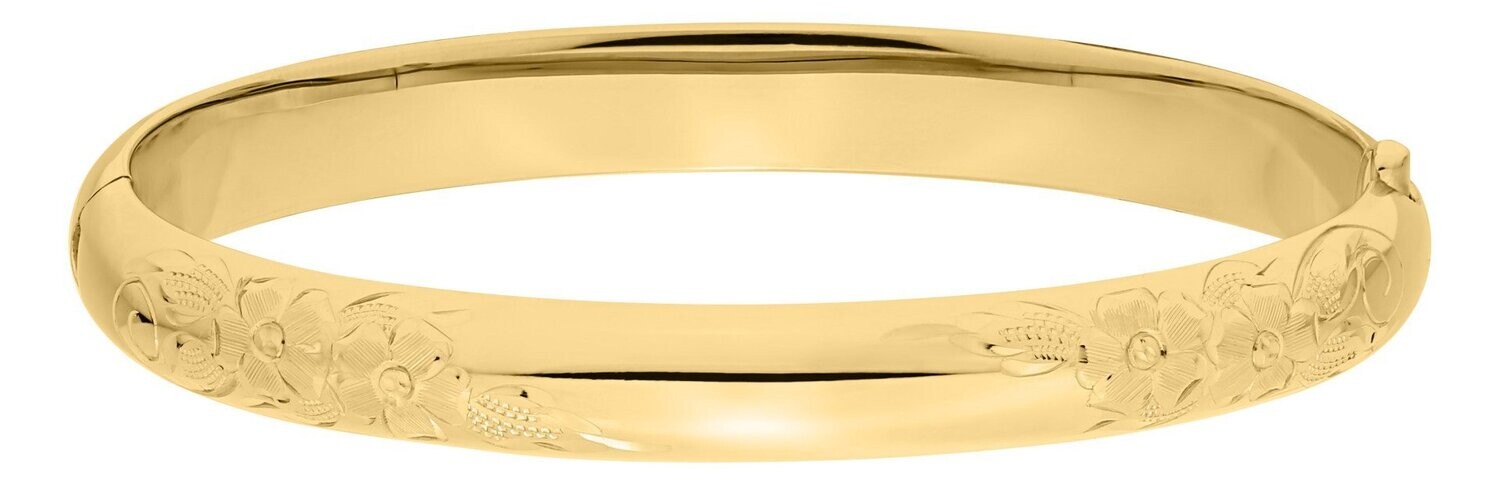 Gold Bangle (Classic) - 14K Gold Plated Bangle Bracelet
