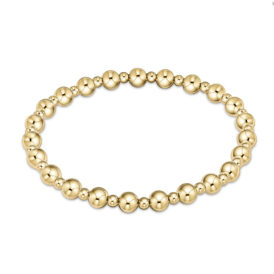 Enewton classic grateful pattern 5mm bead bracelet - gold filled