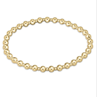 Enewton classic grateful pattern 4mm bead bracelet - gold