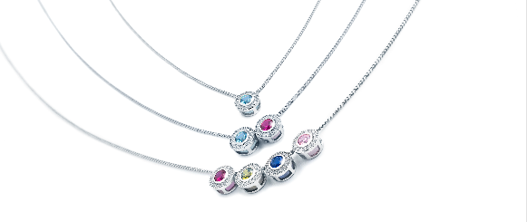 Family Birthstone Mother's Necklace with 6 SLIDES Family Birthstone Mother's Necklace with 6 SLIDES