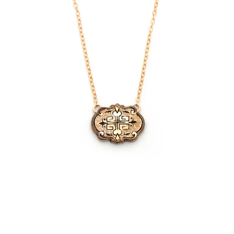 14kt gold filled Cuff link necklace