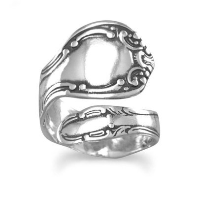 Sterling Silver adjustable Spoon Ring