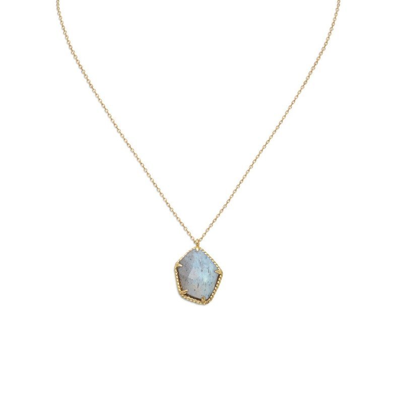 14 Karat Gold Plated Labradorite Necklace 14 Karat Gold Plated Labradorite Necklace