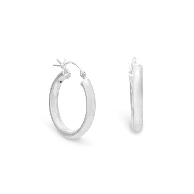3mm x 22mm Small Hoop Earrings