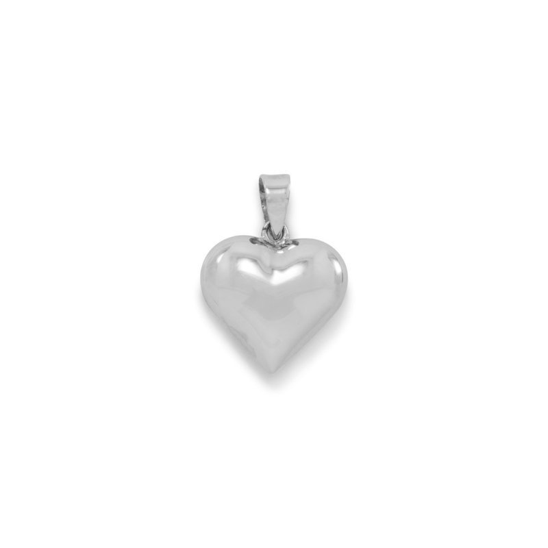 Polished Puffy Heart Pendant