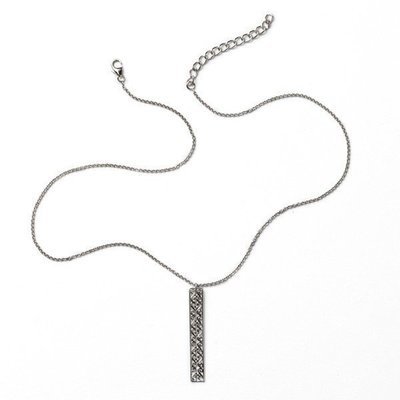 Southern Gates Collection Rhodium Plated Vertical Balcony Necklace with extender chain