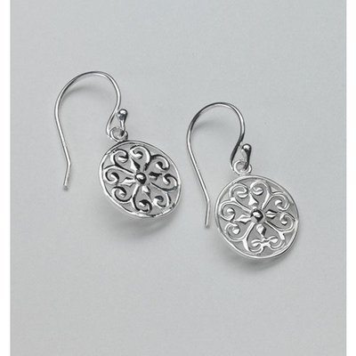 Southern Gates Collection Round Heart Scroll Earrings