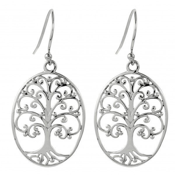 Southern Gates Collection Medium Oval Oak Tree Earrings