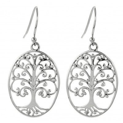 Southern Gates Collection Medium Oval Oak Tree Earrings