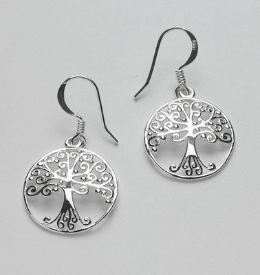 Southern Gates Collection Round Oak Tree Earrings