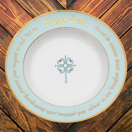 Angie Prayer Bowl Set with a gift box.