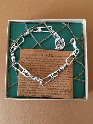 Large Fisher Bracelet with Cross detail by Christian Taylor Large Fisher Bracelet with Cross detail by Christian Taylor