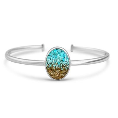 Turquoise and Oyster Shell Oval Cuff Bracelet - Dune Jewelry Turquoise and Oyster Shell Oval Cuff Bracelet - Dune Jewelry